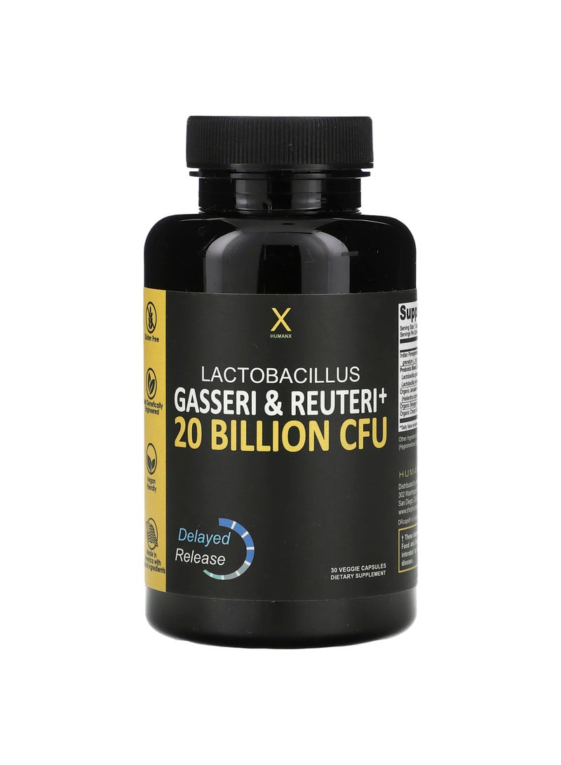 Lactobacillus Gasseri & Reuteri+, 20 Billion CFU, 30 Veggie Capsules